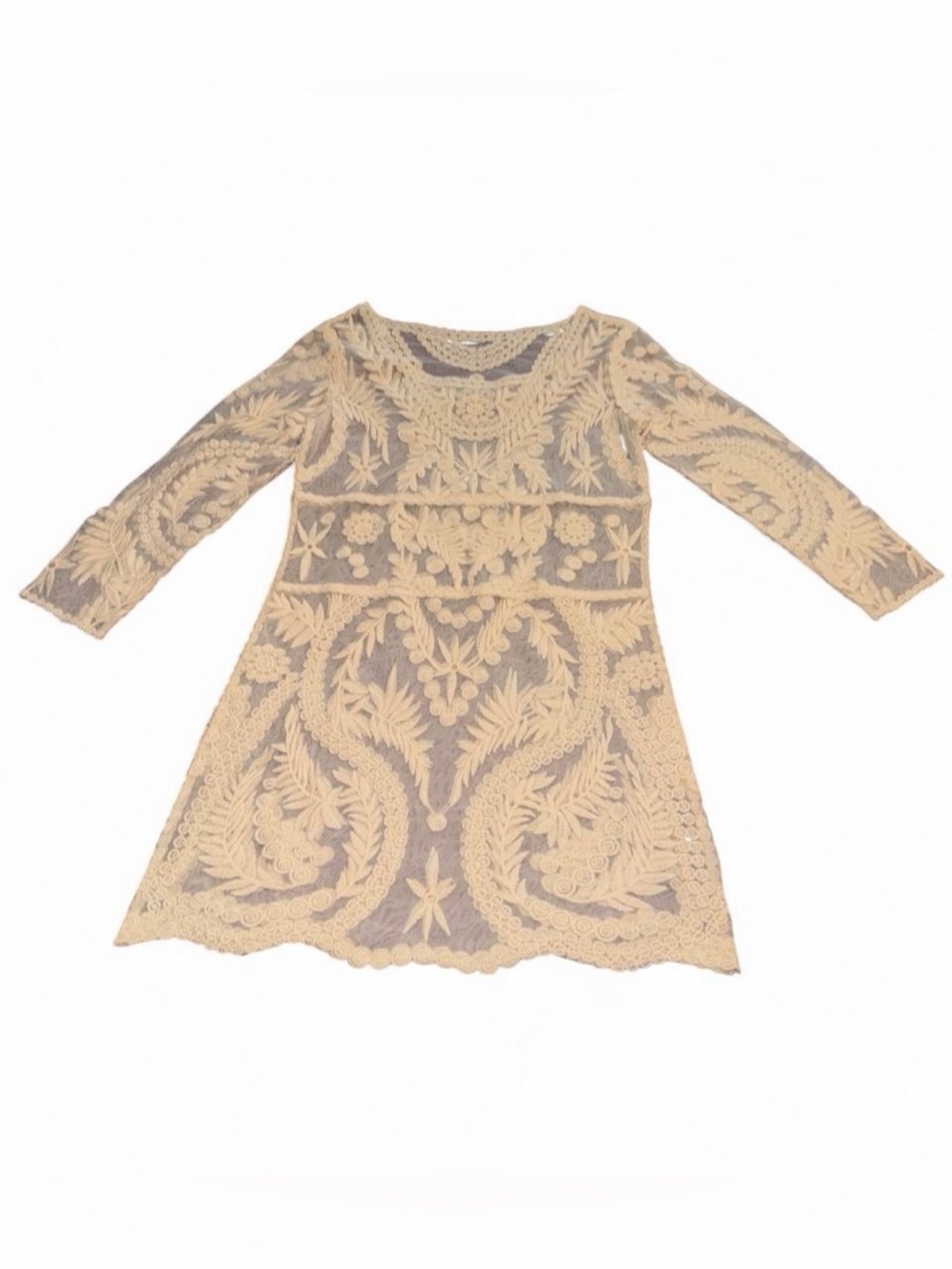 Beige Lace Dress